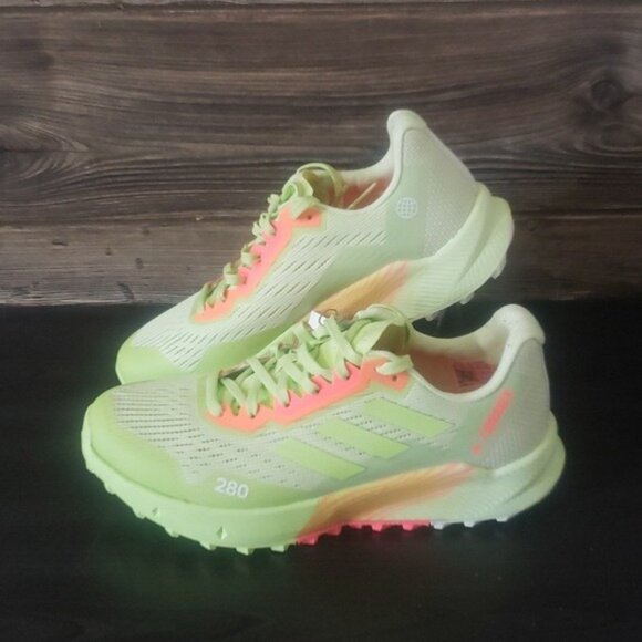 New Adidas Terrex Agravic Flow Womens Trail Running Sneakers Size 7 Outdoor Neon - Picture 3 of 10